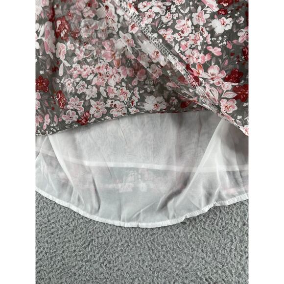 BTFBM Shirt Womens 2XL XXL Multicolor Plus Floral Amazon Lined Lightweight Top - Picture 9 of 11